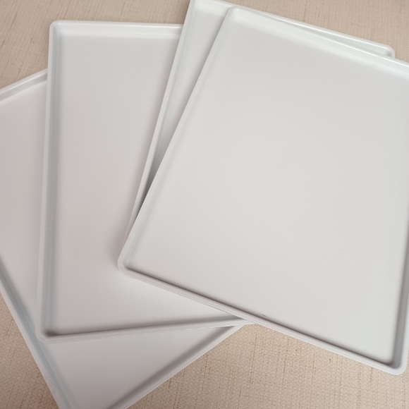 Ikea White Trays plates set of 4 - Picture 1 of 3